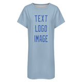 Custom Light Blue Sky Blue Nachthemd