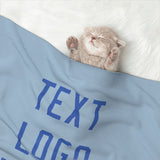 Custom Light Blue Sky Blue Pet Blanket
