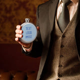 Custom Light Blue Sky Blue Hip Flask