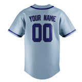 Custom Light Blue & Sky Blue Colors Design Sports Baseball Jersey