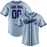Custom Light Blue & Sky Blue Colors Design Sports Baseball Jersey