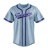Custom Light Blue & Sky Blue Colors Design Sports Baseball Jersey