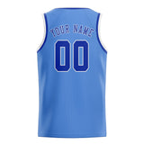 Custom Light Blue & Sky Blue Colors Design Sports Basketball Jersey