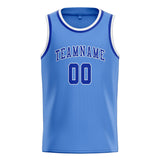 Custom Light Blue & Sky Blue Colors Design Sports Basketball Jersey