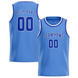 Custom Light Blue & Sky Blue Colors Design Sports Basketball Jersey