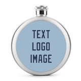 Custom Light Blue Blue Hip Flask