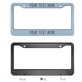 Custom Light Blue Blue License Plate Frame