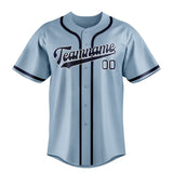 Custom Light Blue & Blue Colors Design Sports Baseball Jersey