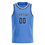 Custom Light Blue & Blue Colors Design Sports Basketball Jersey