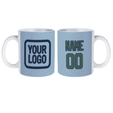 Custom Light Blue Blue Green Mug