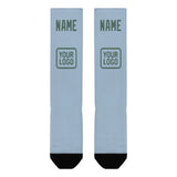 Custom Light Blue Blue Green Knee-High Sock