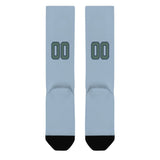 Custom Light Blue Blue Green Knee-High Sock