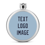Custom Light Blue Navy Hip Flask