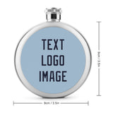 Custom Light Blue Navy Hip Flask