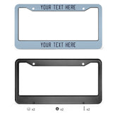 Custom Light Blue Navy License Plate Frame