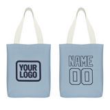 Custom Light Blue Light Blue Canvas Tote Bag