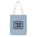 Custom Light Blue Light Blue Canvas Tote Bag