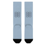 Custom Light Blue Light Blue Knee-High Sock