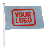 Custom Light Blue Orange Red Flag