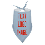 Custom Light Blue Orange Red Pet Scarf