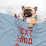 Custom Light Blue Orange Red Pet Blanket
