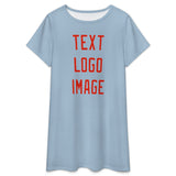 Custom Light Blue Orange Red Nachthemd