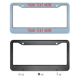 Custom Light Blue Orange Red License Plate Frame