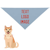 Custom Light Blue Orange Red Pet Scarf
