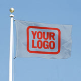 Custom Light Blue Orange Red Flag