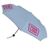 Custom Light Blue Pink Automatic Umbrella