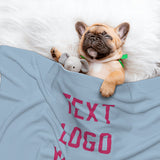 Custom Light Blue Pink Pet Blanket