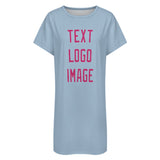 Custom Light Blue Pink Nachthemd