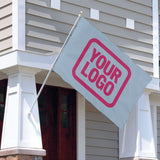Custom Light Blue Pink Flag