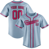 Custom Light Blue & Pink Colors Design Sports Baseball Jersey