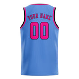 Custom Light Blue & Pink Colors Design Sports Basketball Jersey