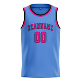 Custom Light Blue & Pink Colors Design Sports Basketball Jersey