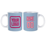 Custom Light Blue Light Pink Mug