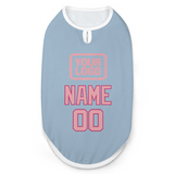 Custom Light Blue Light Pink Pet Vest