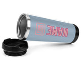 Custom Light Blue Light Pink Stainless Steel Water Cup
