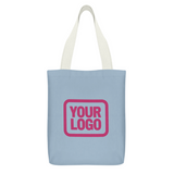 Custom Light Blue Light Pink Canvas Tote Bag