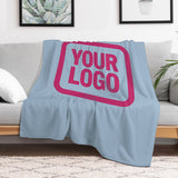 Custom Light Blue Pink Blanket