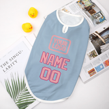 Custom Light Blue Light Pink Pet Vest