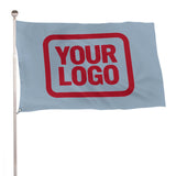 Custom Light Blue Red Flag