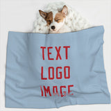 Custom Light Blue Red Pet Blanket