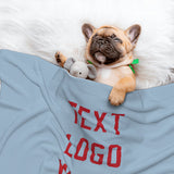 Custom Light Blue Red Pet Blanket