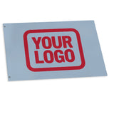 Custom Light Blue Red Flag
