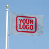 Custom Light Blue Red Flag