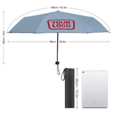 Custom Light Blue Red Automatic Umbrella