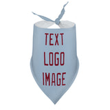 Custom Light Blue Crimson Red Pet Scarf