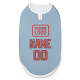 Custom Light Blue Copper Rose Pet Vest
